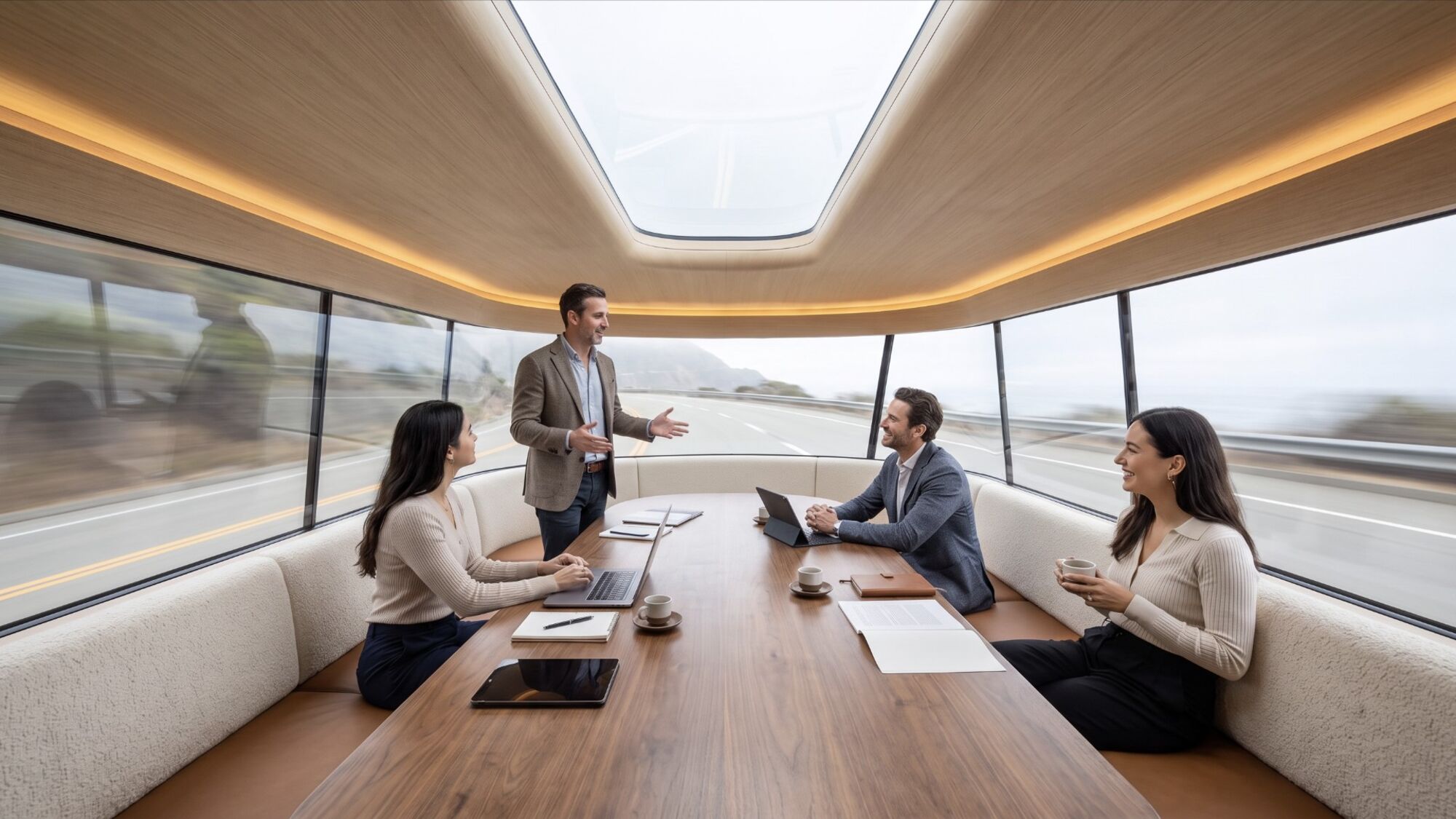 The Carriage in its boardroom configuration